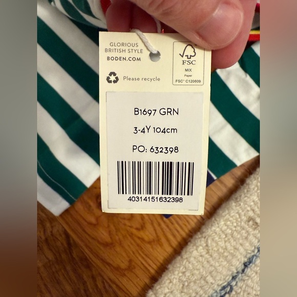 NWT Mini Boden Christmas Santa Zip Up Long Sleeve Shirt 3-4 years - Picture 7 of 9